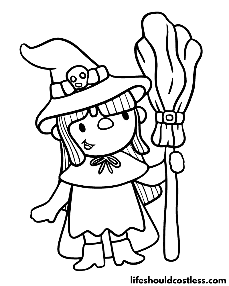 130+ Witch Coloring Page Ideas for Halloween Fun 95