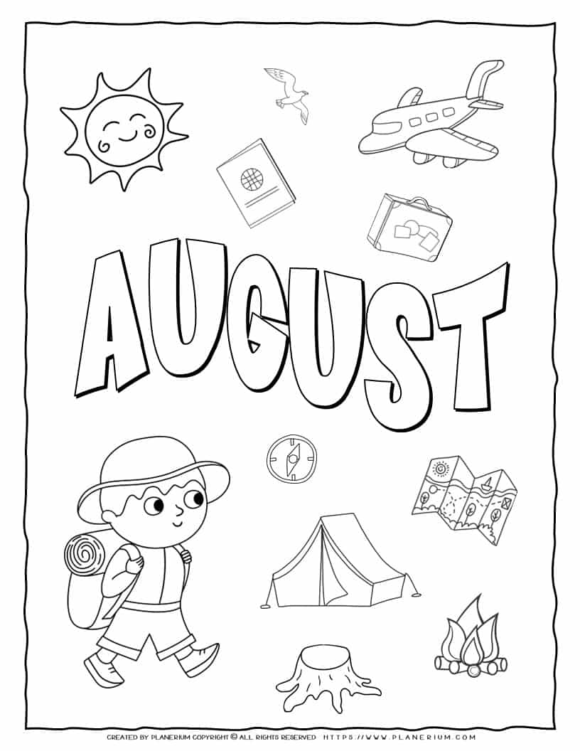 131+ Monthly Coloring Pages Printable 10