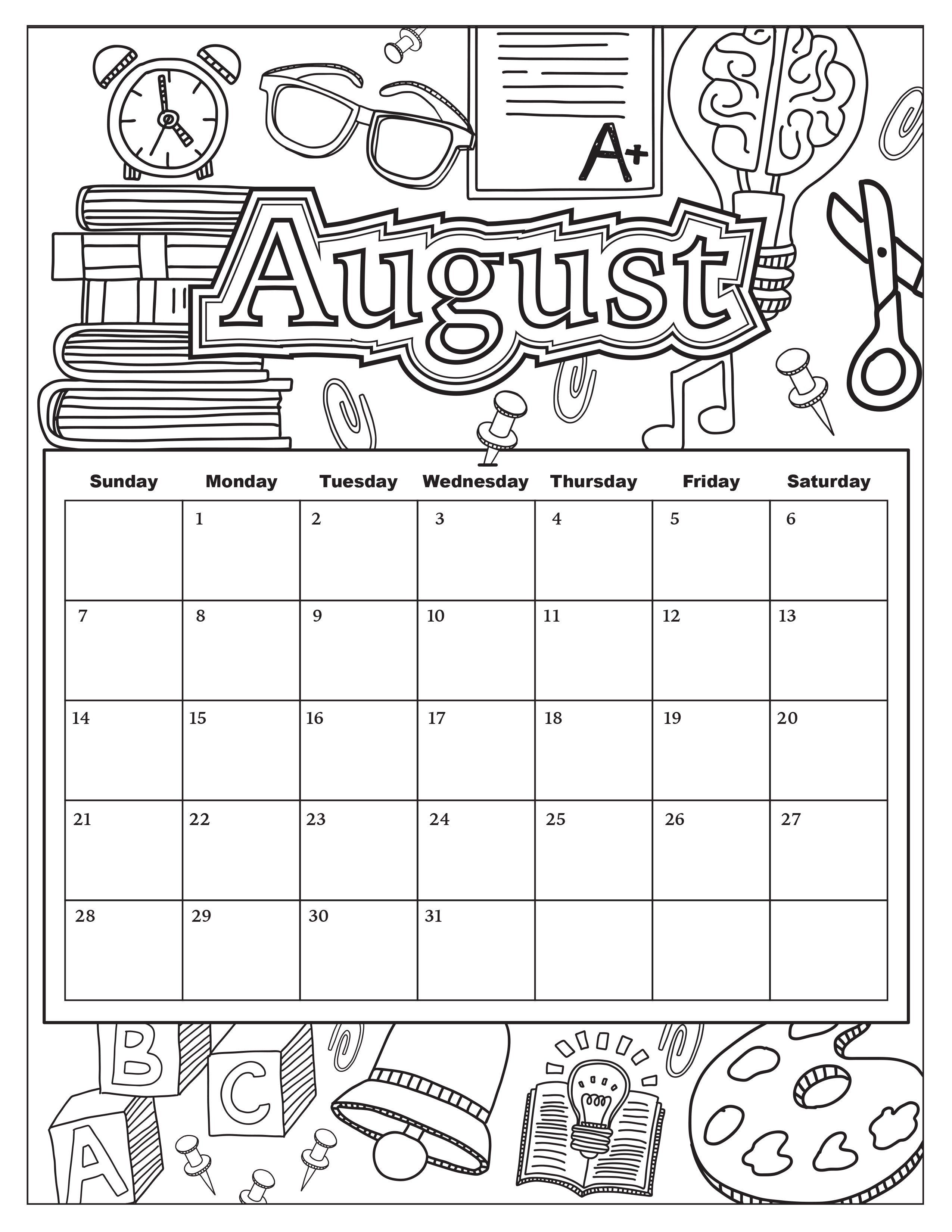 131+ Monthly Coloring Pages Printable 13