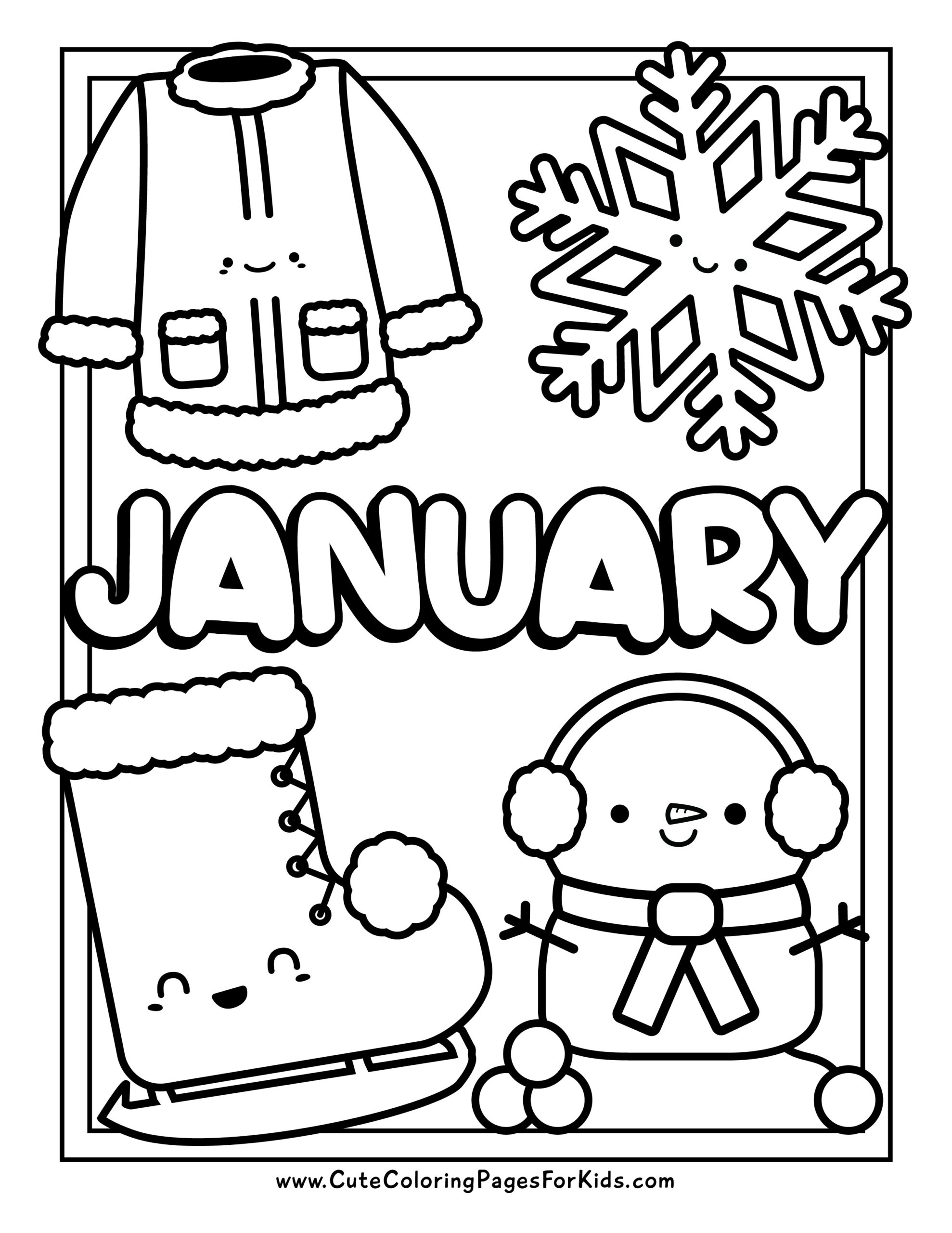 131+ Monthly Coloring Pages Printable 6