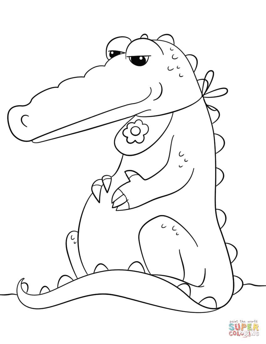 135+ Coloring Pages of Alligators Printable 11