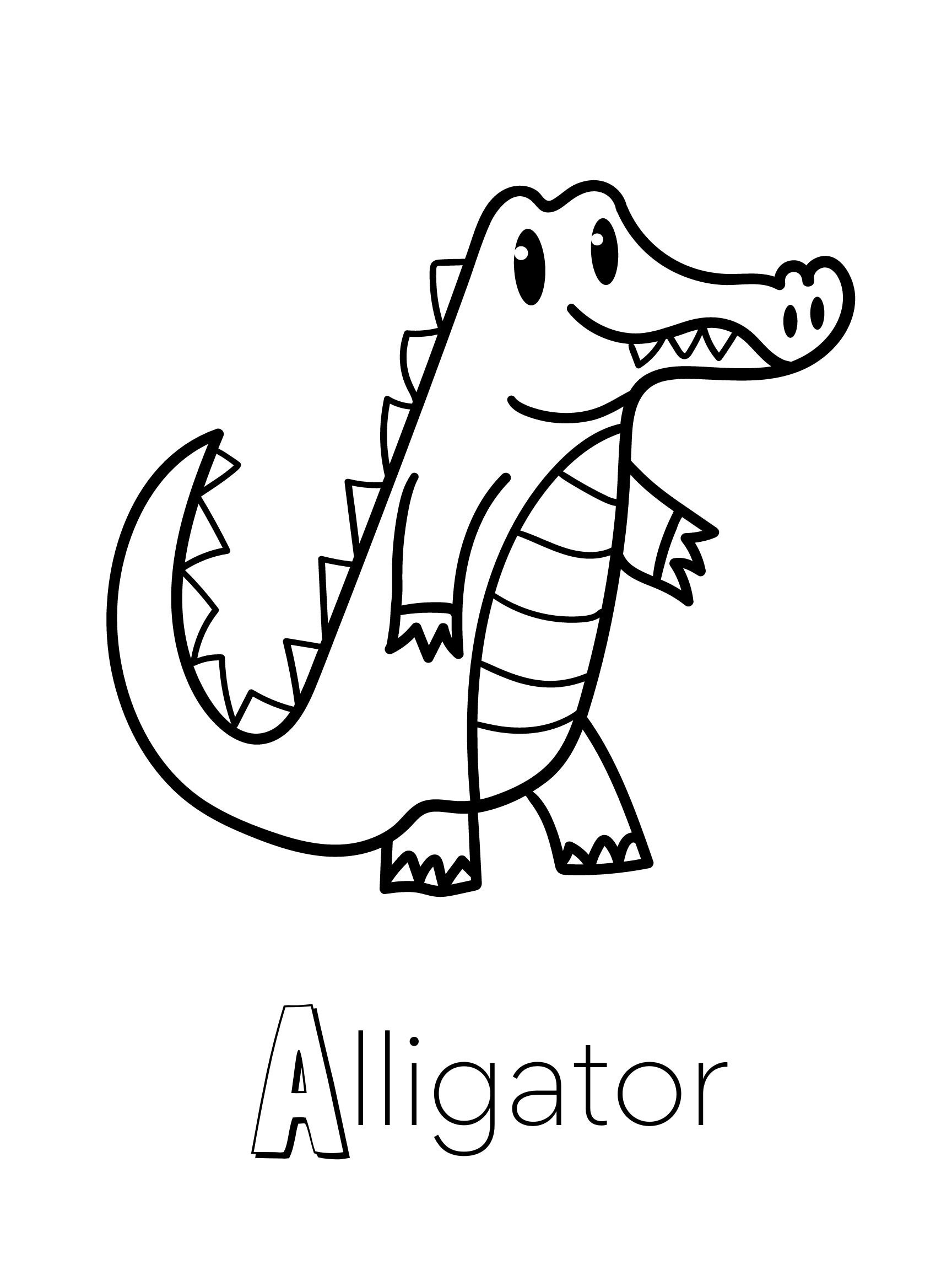 135+ Coloring Pages of Alligators Printable 110