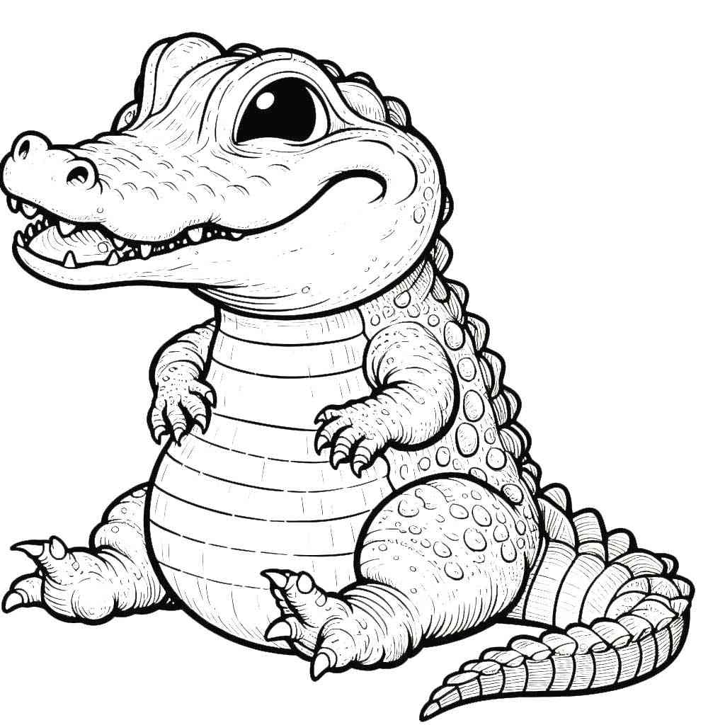 135+ Coloring Pages of Alligators Printable 127