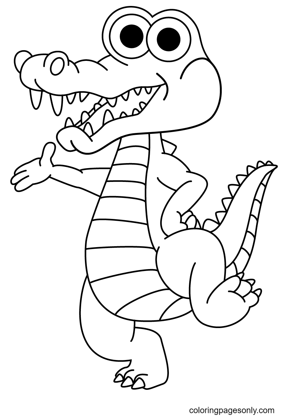 135+ Coloring Pages of Alligators Printable 15