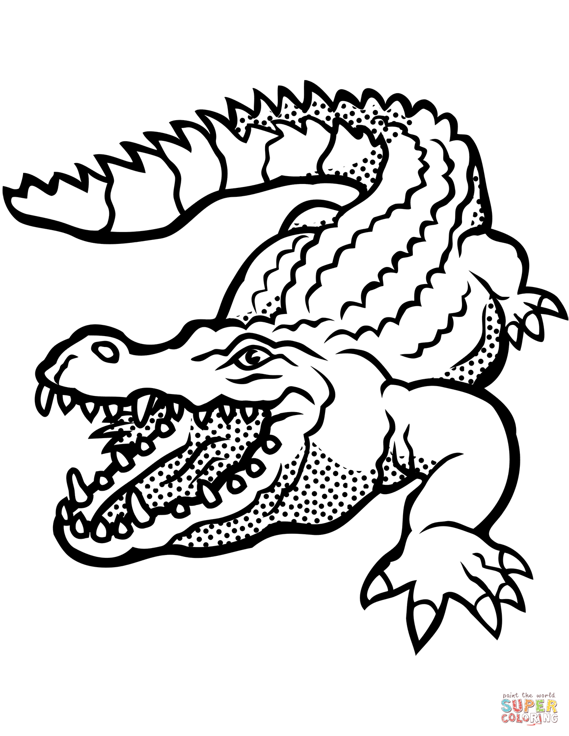 135+ Coloring Pages of Alligators Printable 17