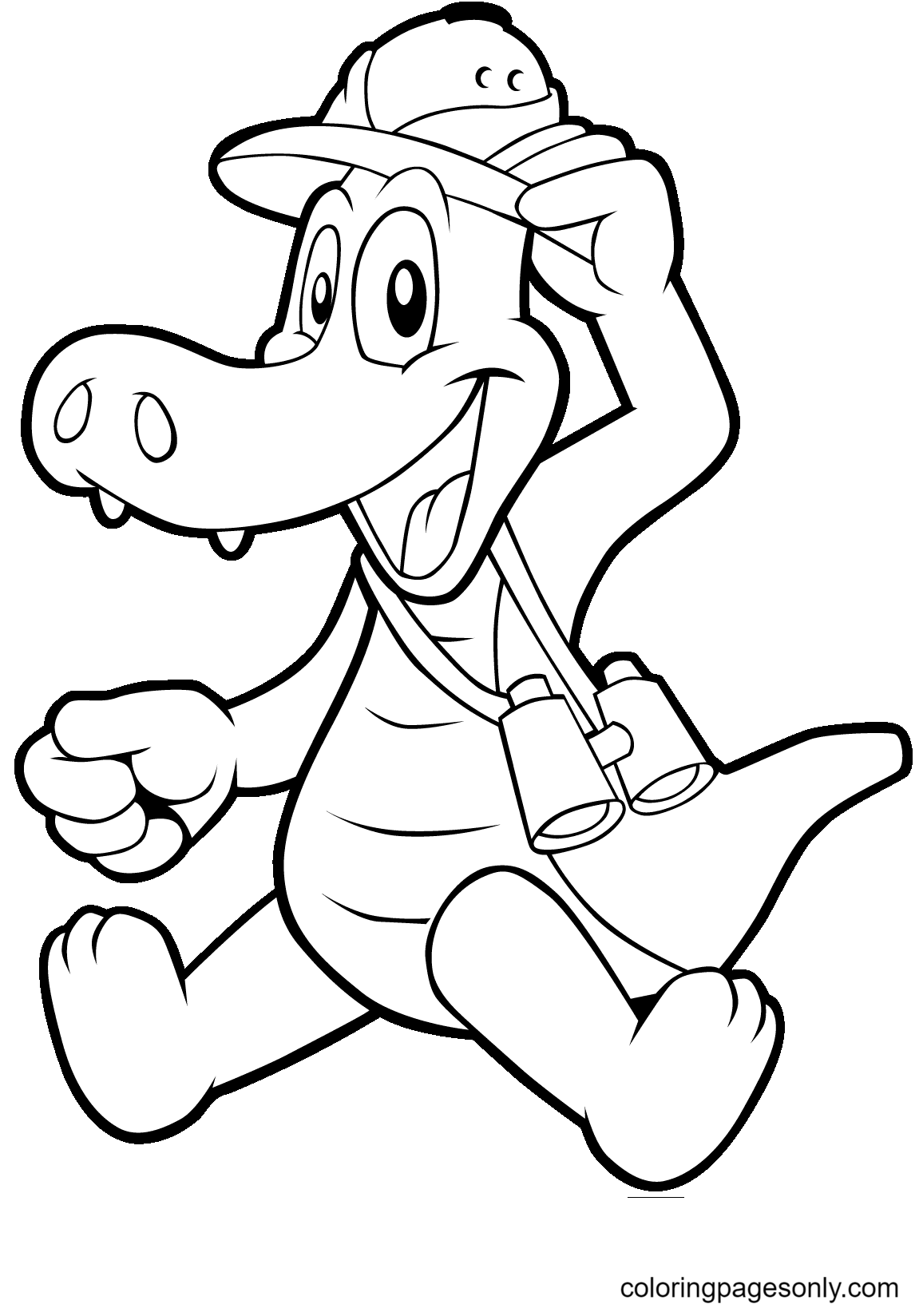 135+ Coloring Pages of Alligators Printable 3