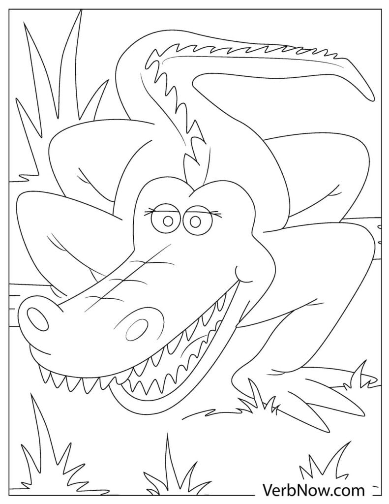 135+ Coloring Pages of Alligators Printable 34