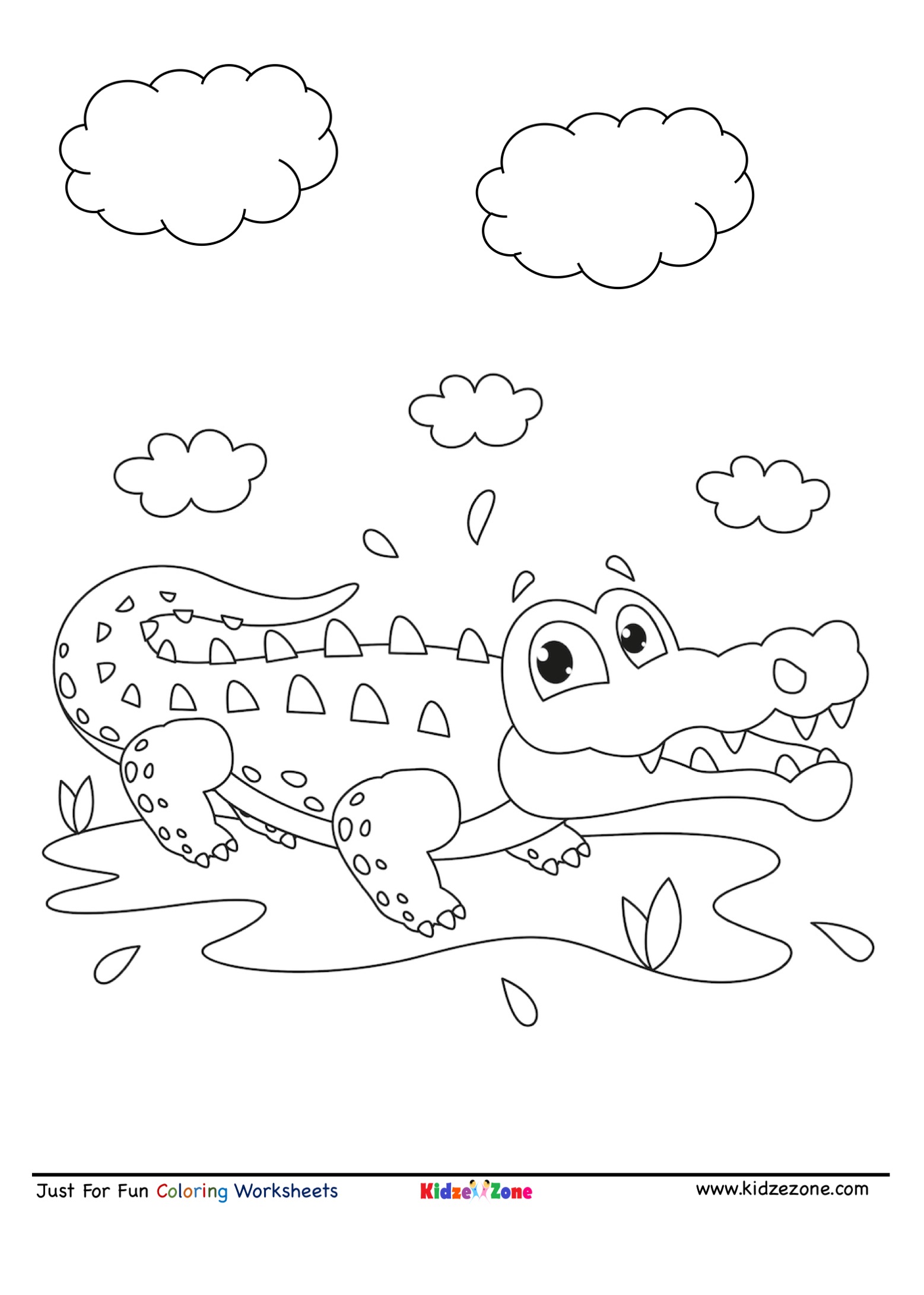 135+ Coloring Pages of Alligators Printable 5