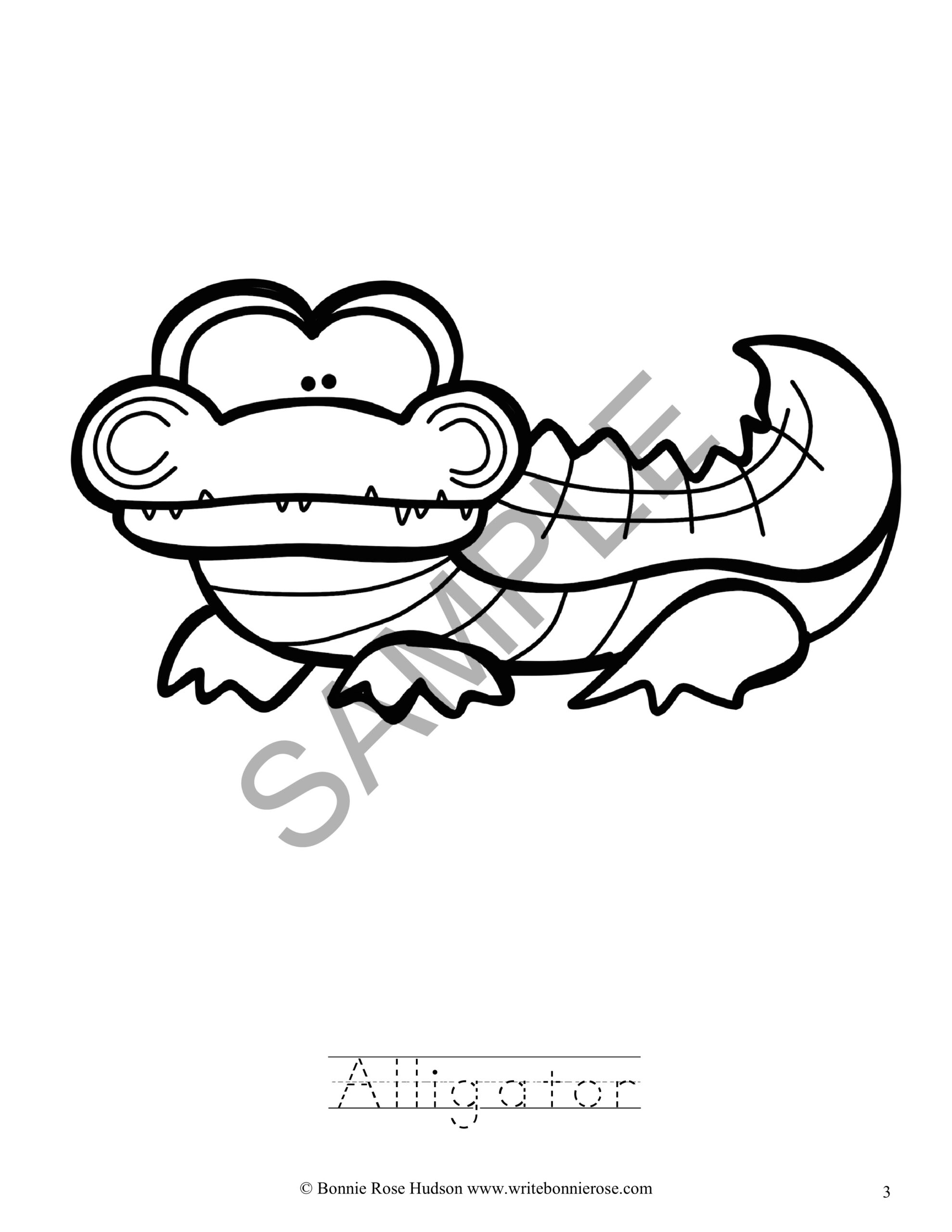 135+ Coloring Pages of Alligators Printable 59