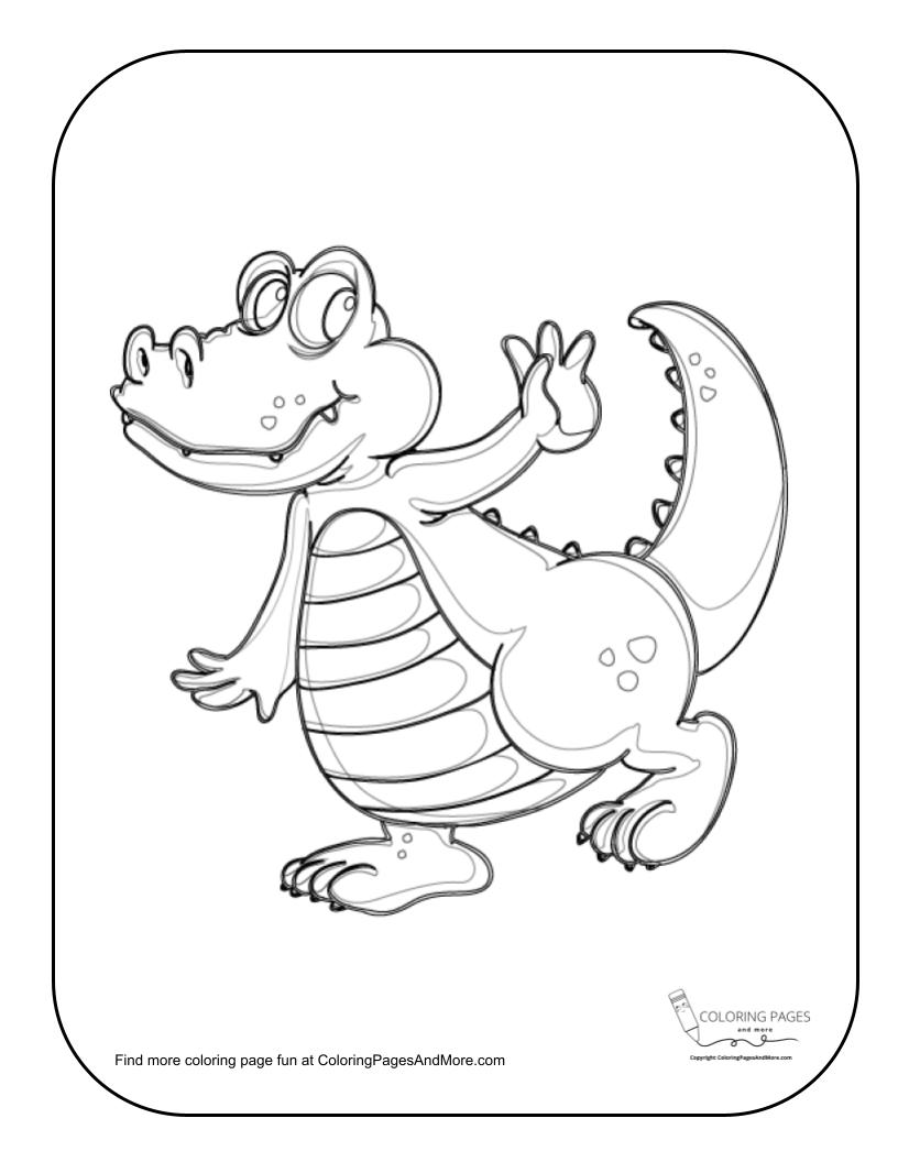 135+ Coloring Pages of Alligators Printable 61