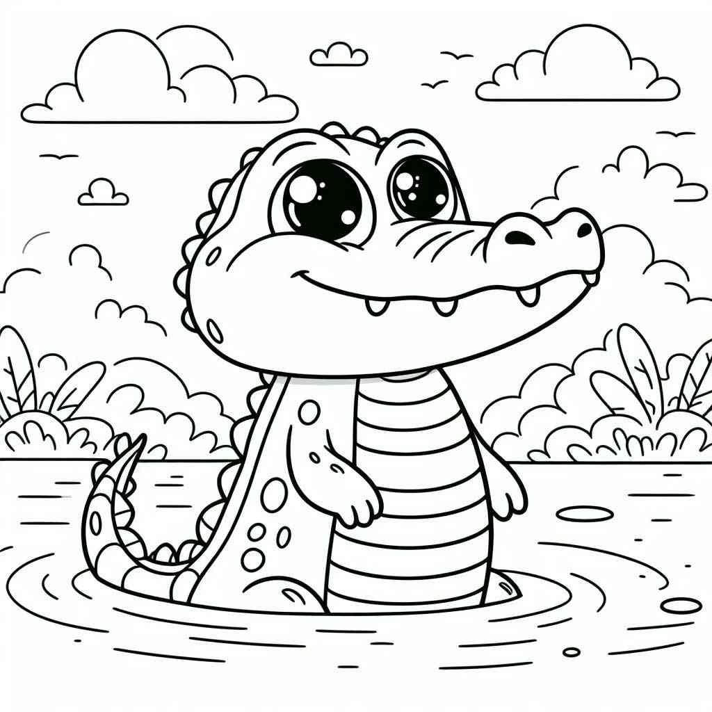 135+ Coloring Pages of Alligators Printable 76