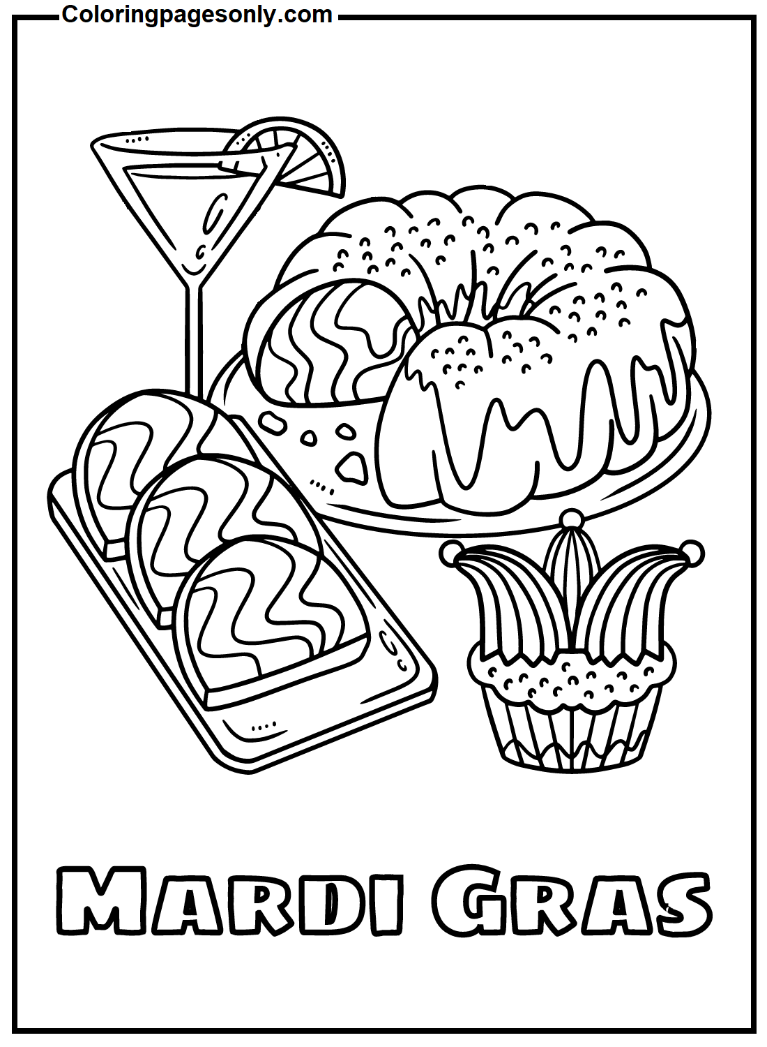 140 King Cake Coloring Pages Printable 37