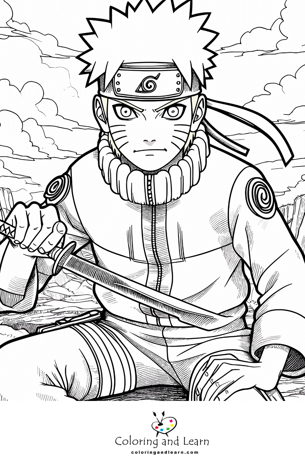 140 Manga Coloring Pages for Boys Printable 16