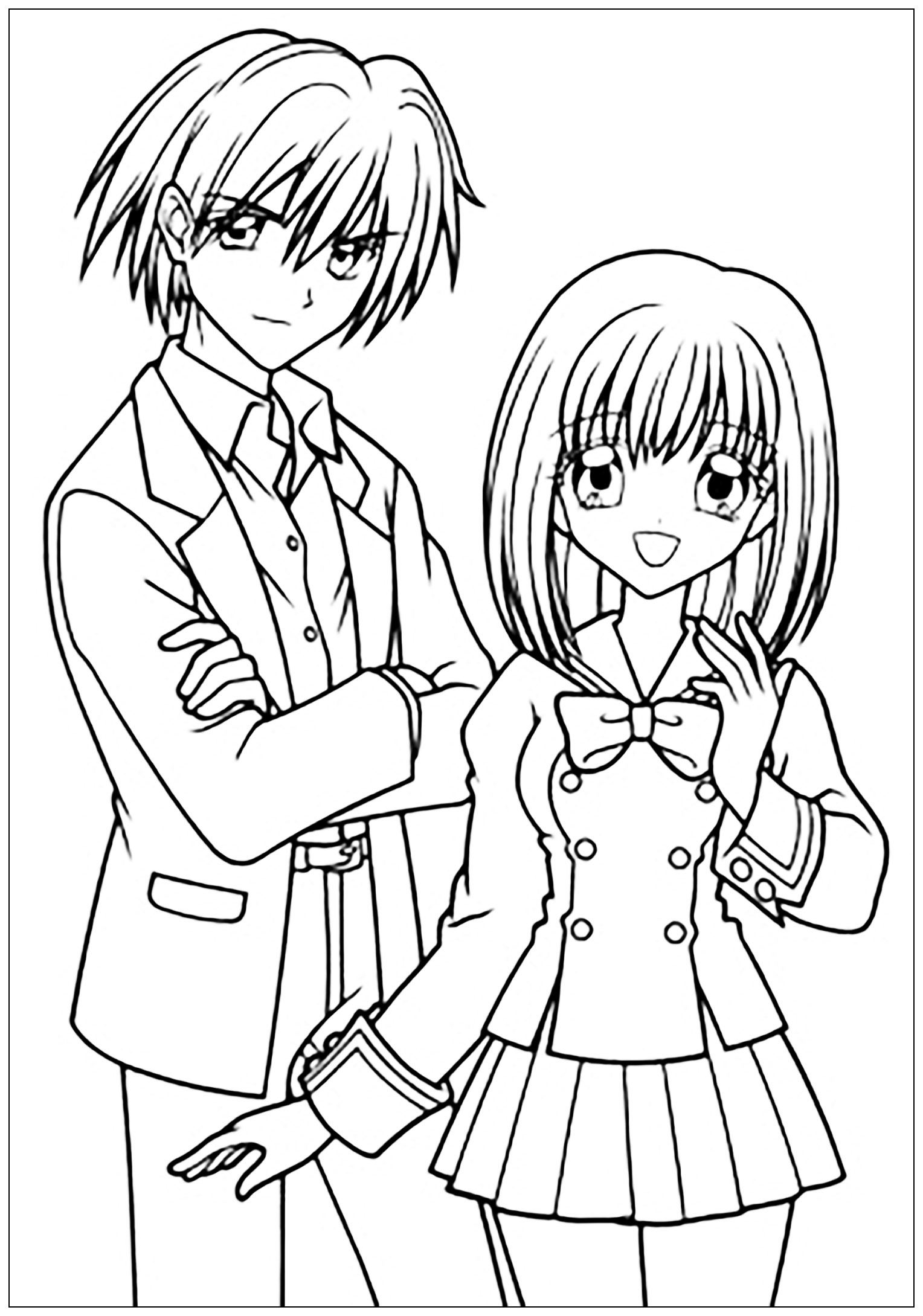 140 Manga Coloring Pages for Boys Printable 19