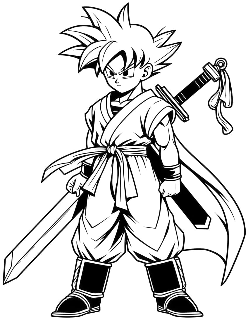 140 Manga Coloring Pages for Boys Printable 24