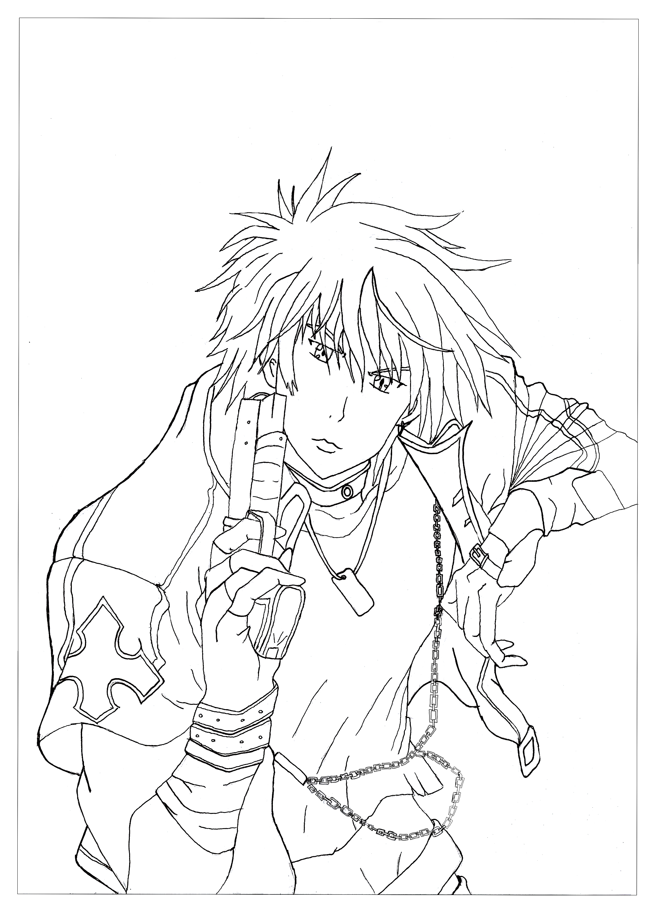 140 Manga Coloring Pages for Boys Printable 35