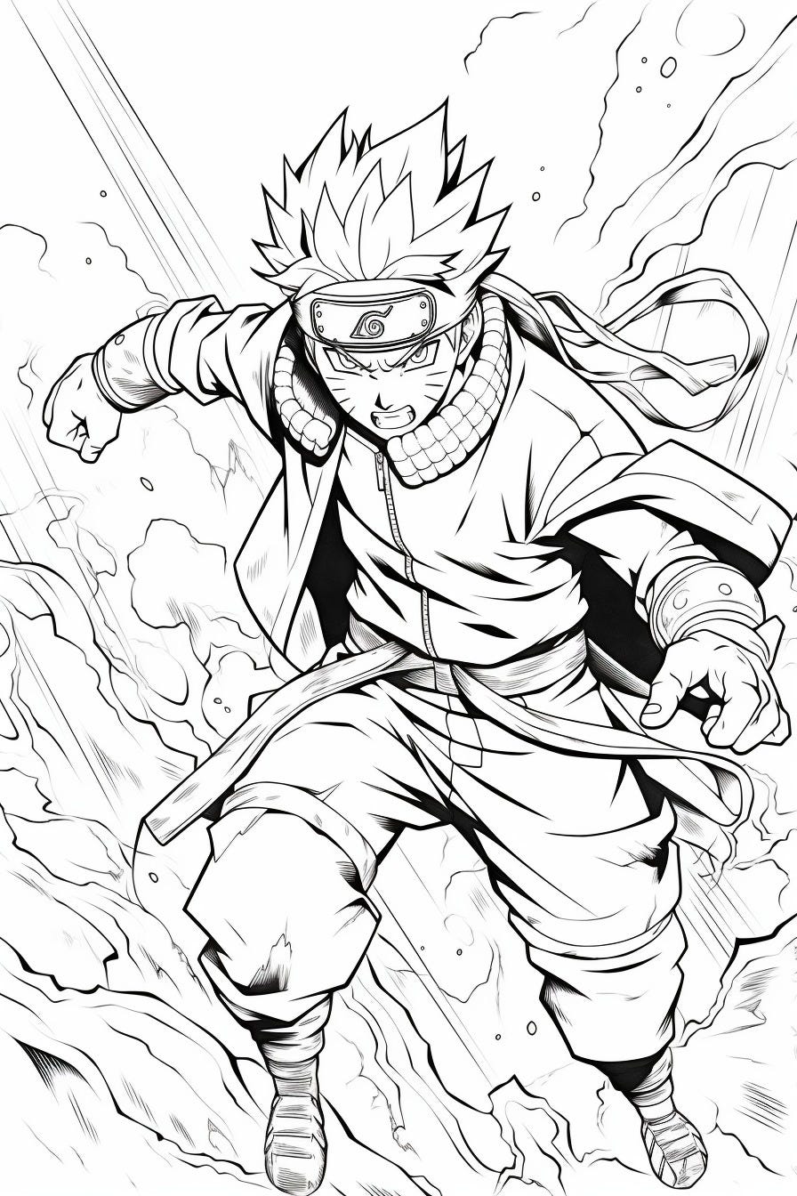 140 Manga Coloring Pages for Boys Printable 54