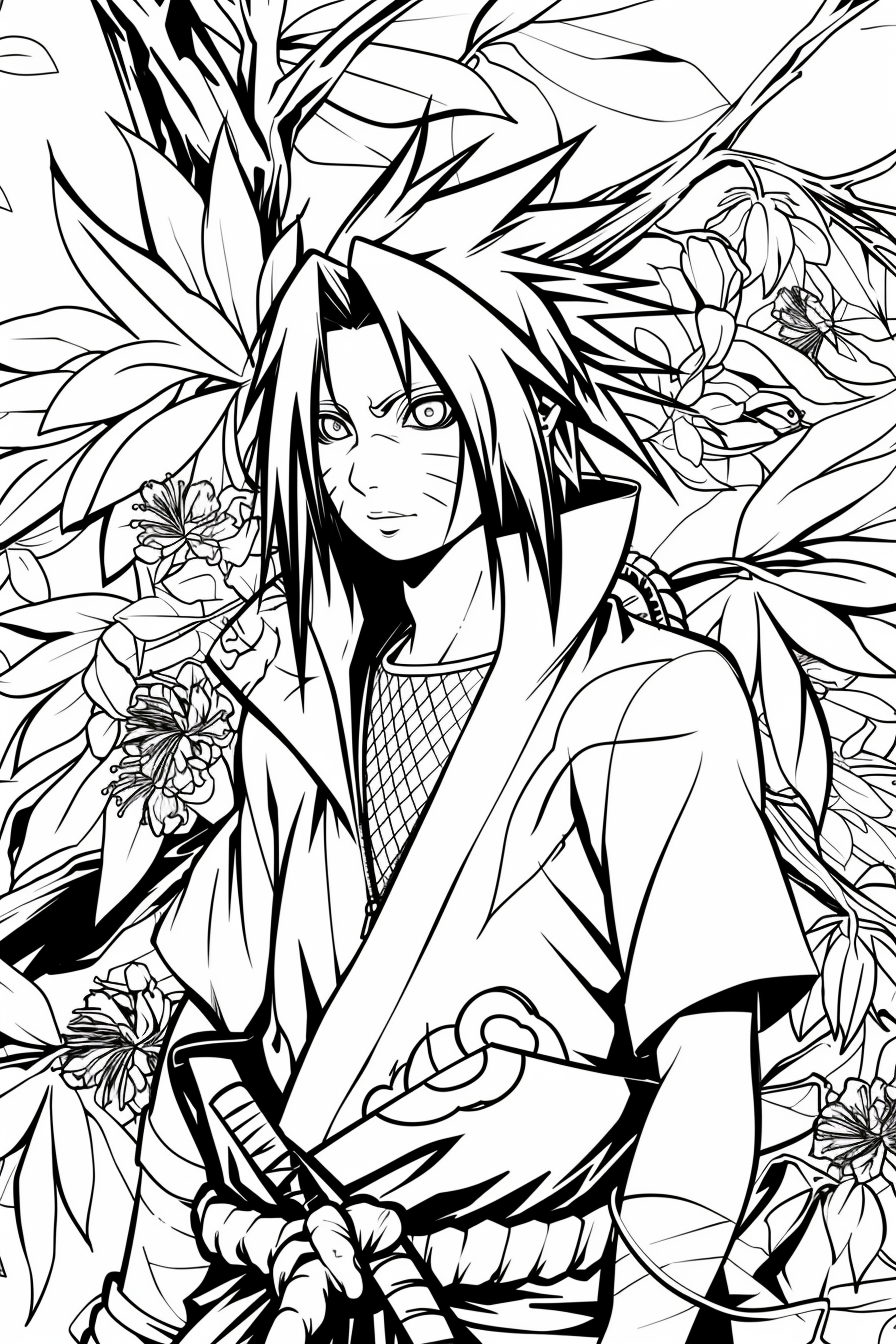 140 Manga Coloring Pages for Boys Printable 66