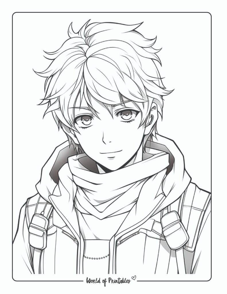 140 Manga Coloring Pages for Boys Printable 9