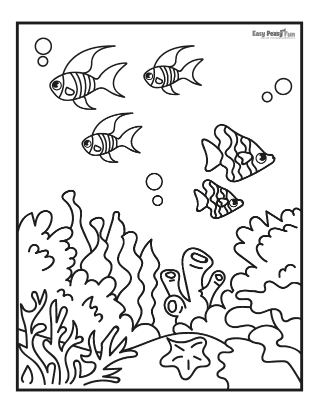 150 Coral Coloring Pages Printable 108