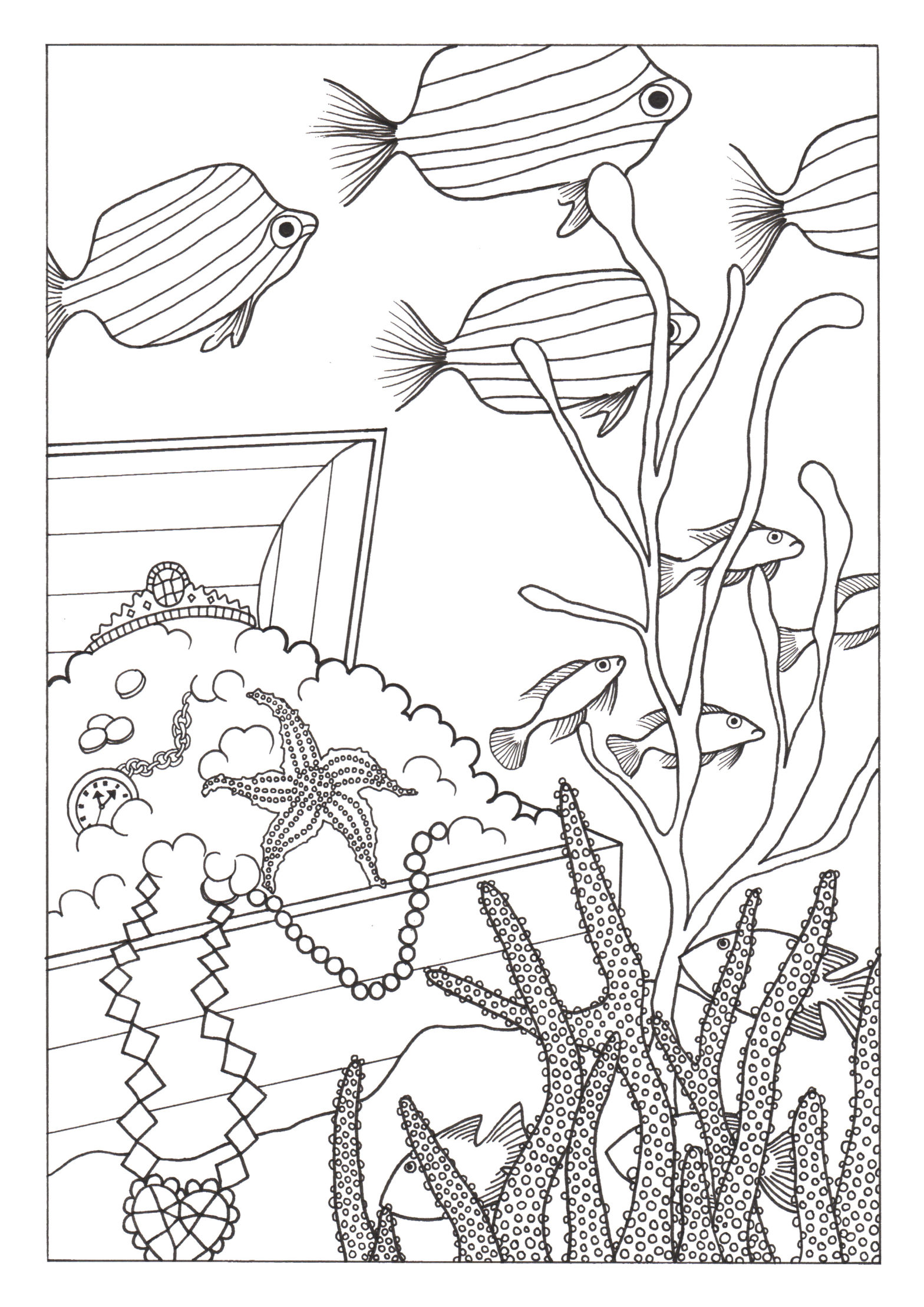 150 Coral Coloring Pages Printable 122