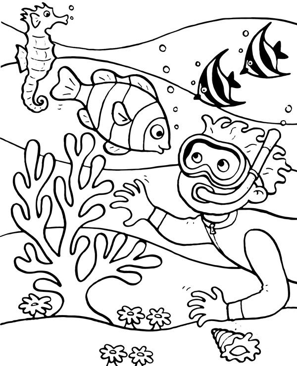 150 Coral Coloring Pages Printable 13