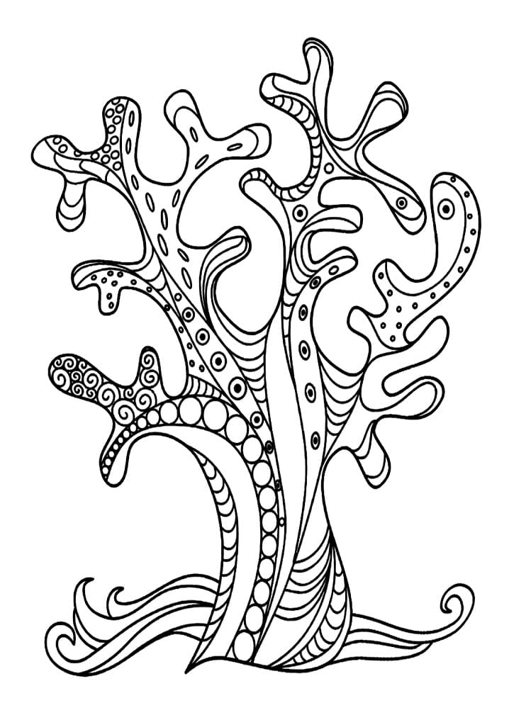 150 Coral Coloring Pages Printable 20