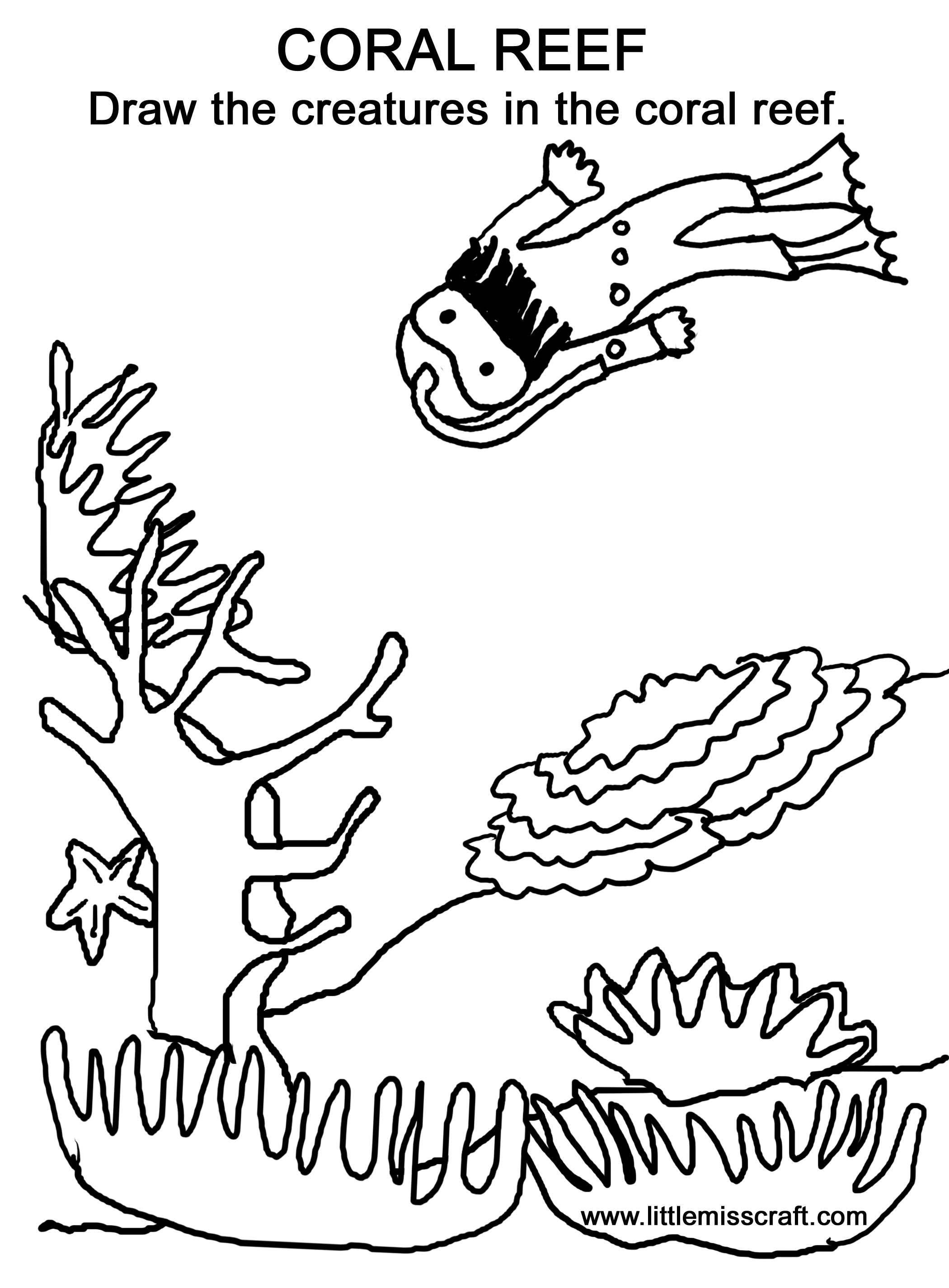 150 Coral Coloring Pages Printable 23