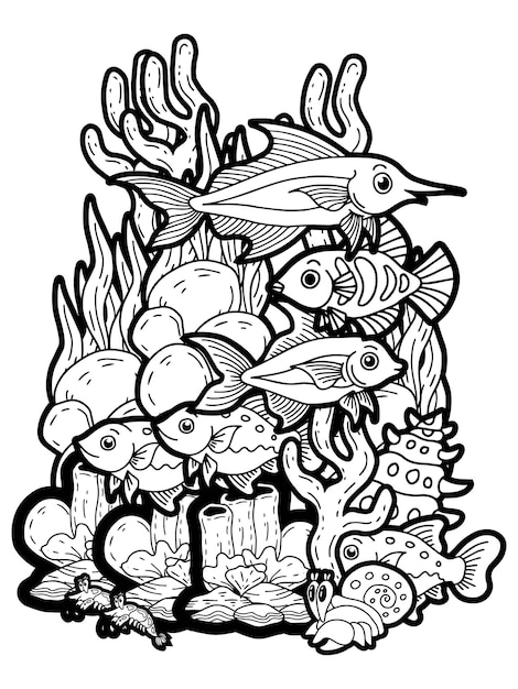 150 Coral Coloring Pages Printable 29