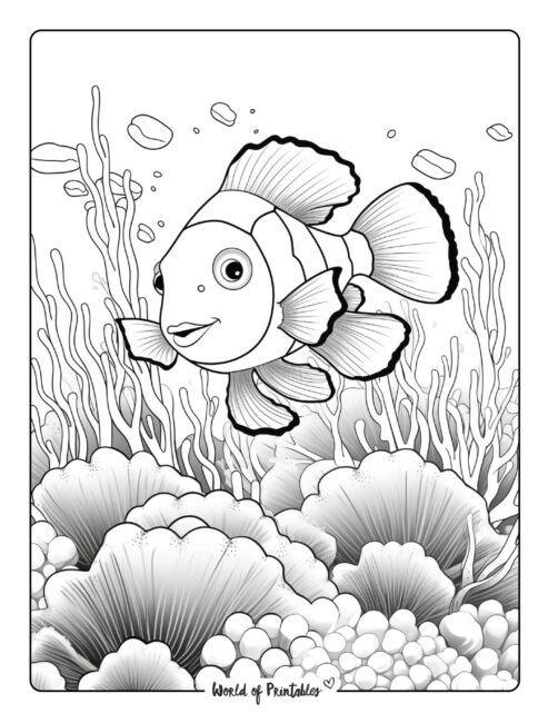 150 Coral Coloring Pages Printable 4