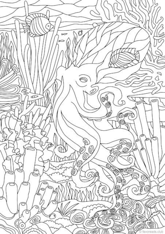 150 Coral Coloring Pages Printable 51