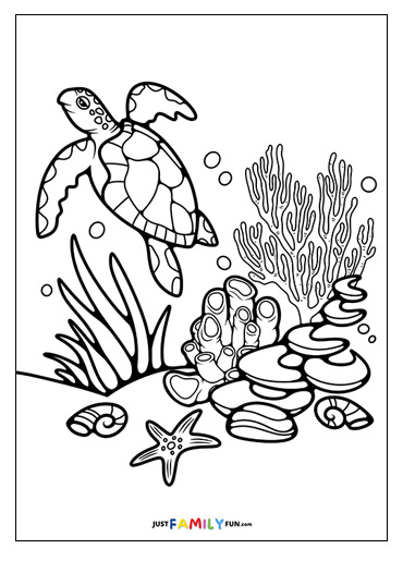 150 Coral Coloring Pages Printable 8