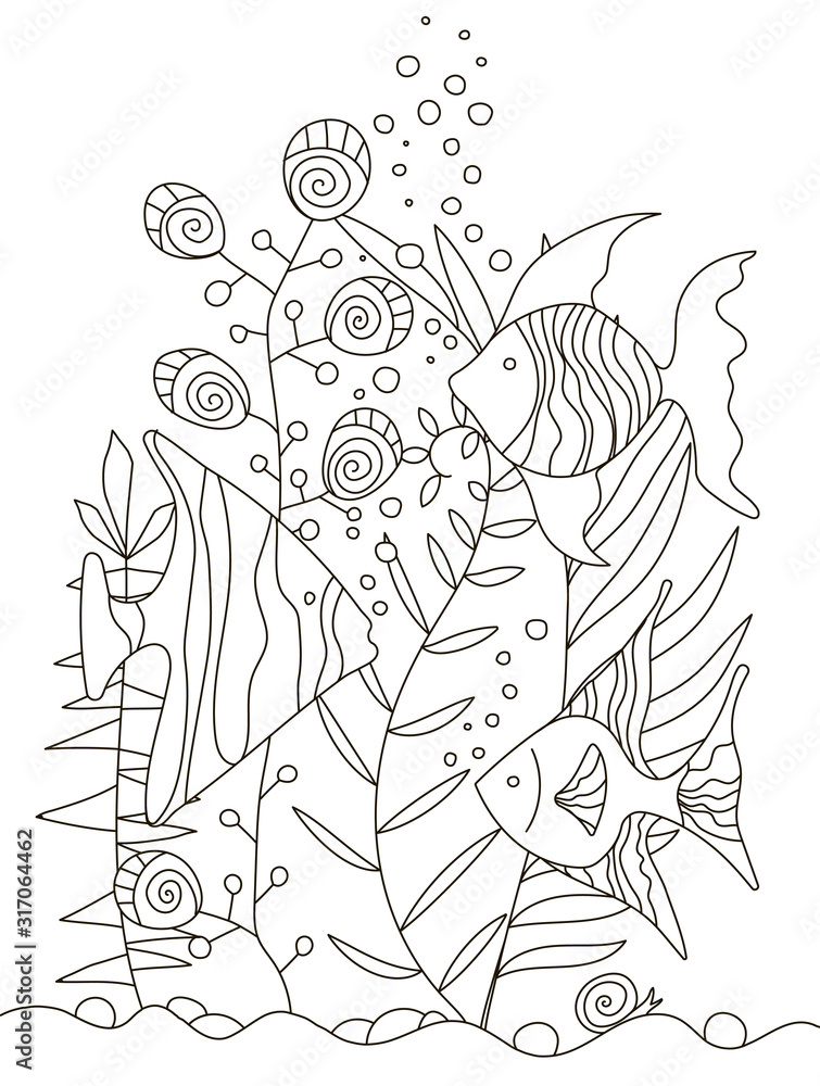 150 Coral Coloring Pages Printable 97