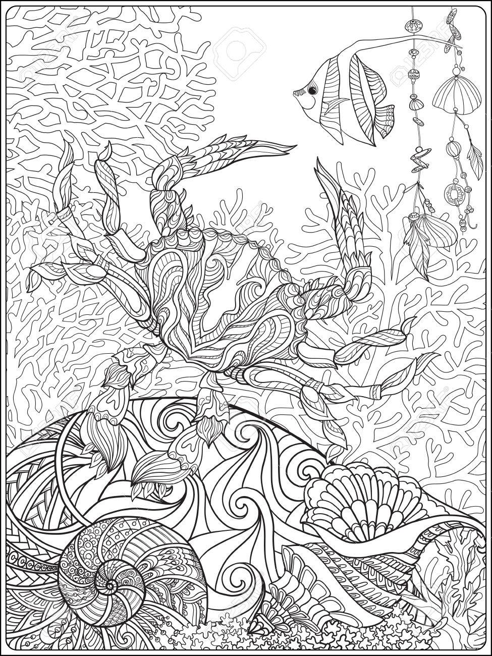 150 Coral Coloring Pages Printable 98