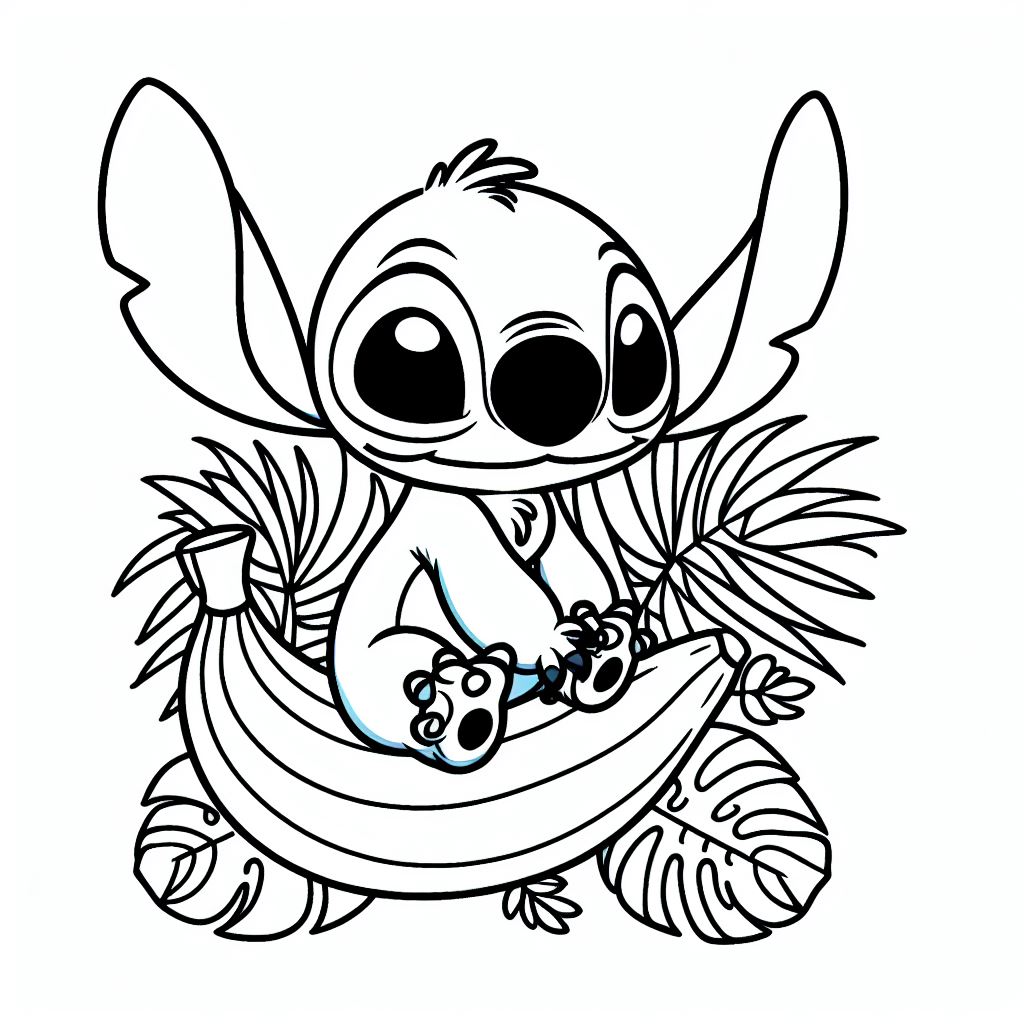 154+ Stitch Coloring Printable 106