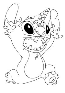 154+ Stitch Coloring Printable 11