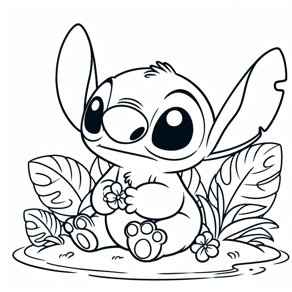 154+ Stitch Coloring Printable 114