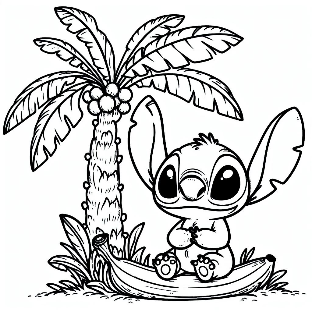 154+ Stitch Coloring Printable 115