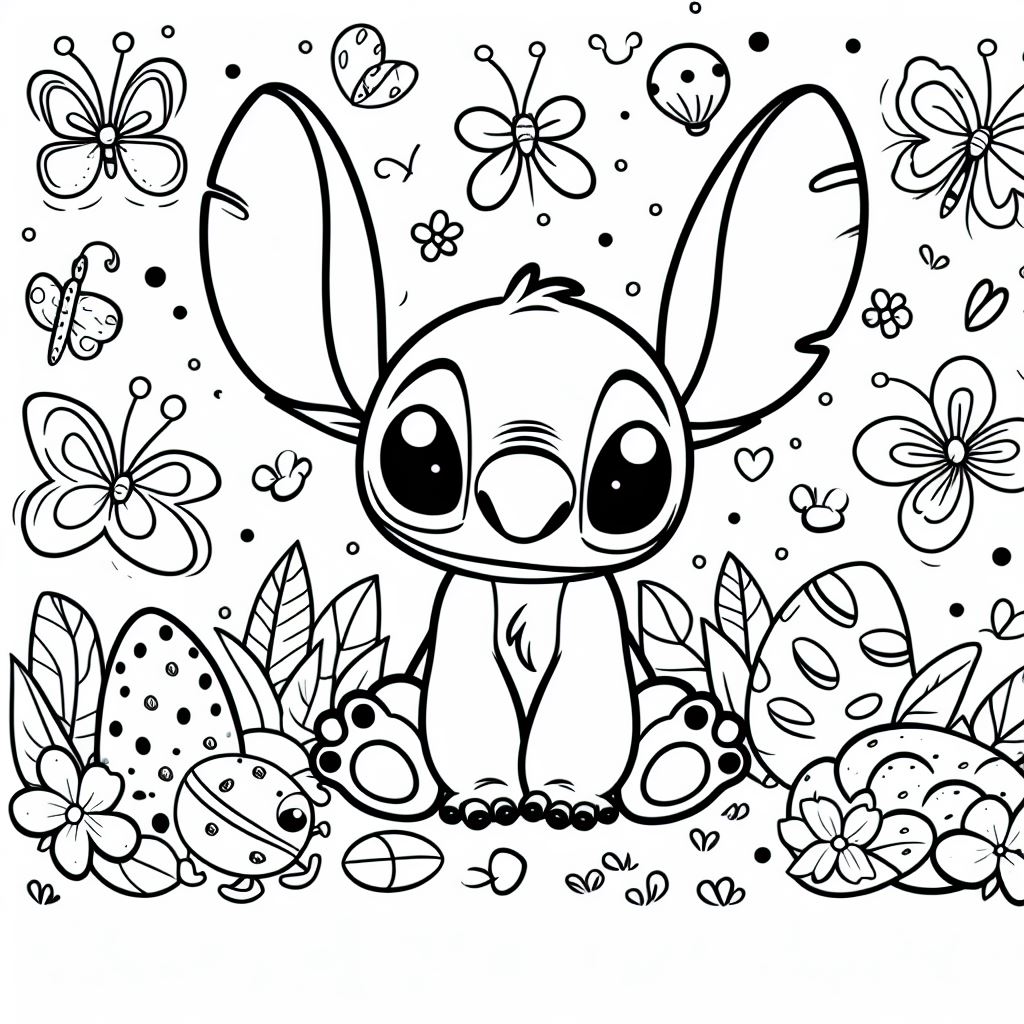 154+ Stitch Coloring Printable 116