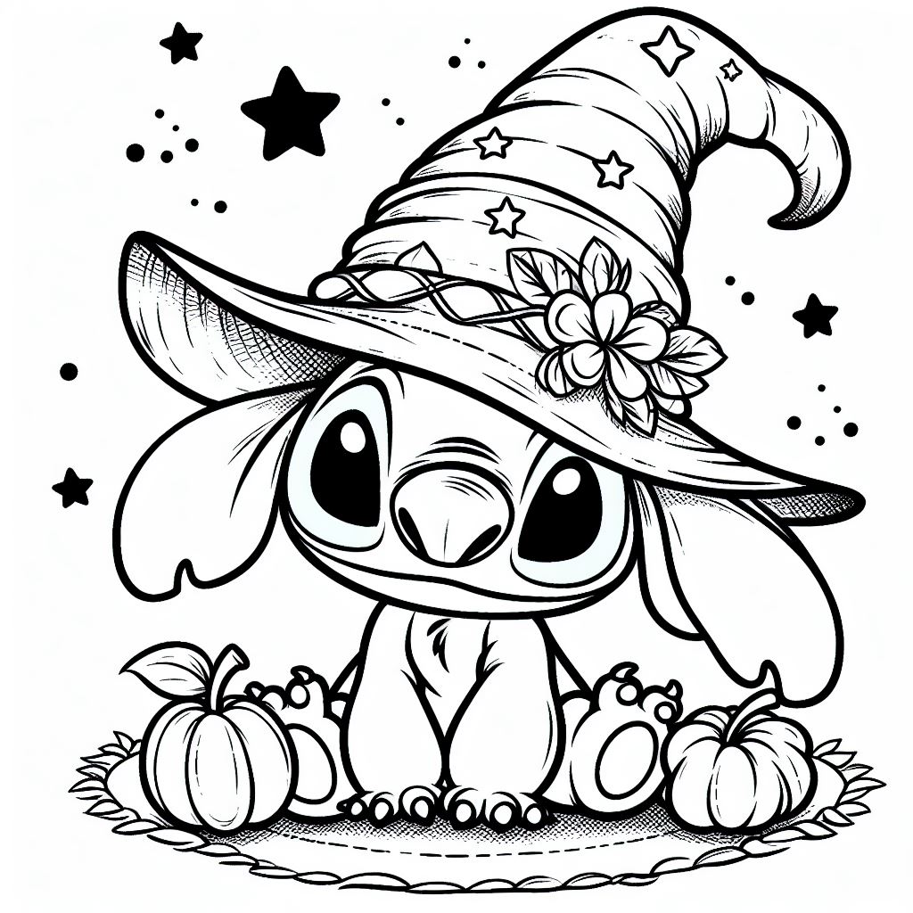 154+ Stitch Coloring Printable 119