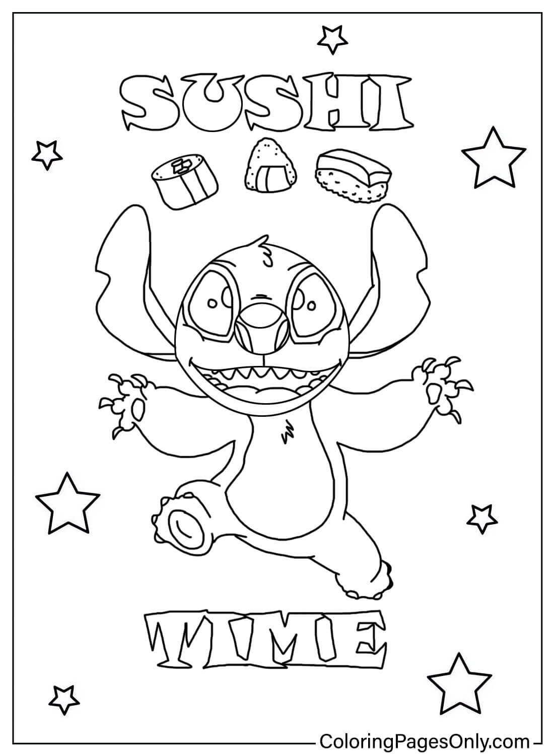 154+ Stitch Coloring Printable 134