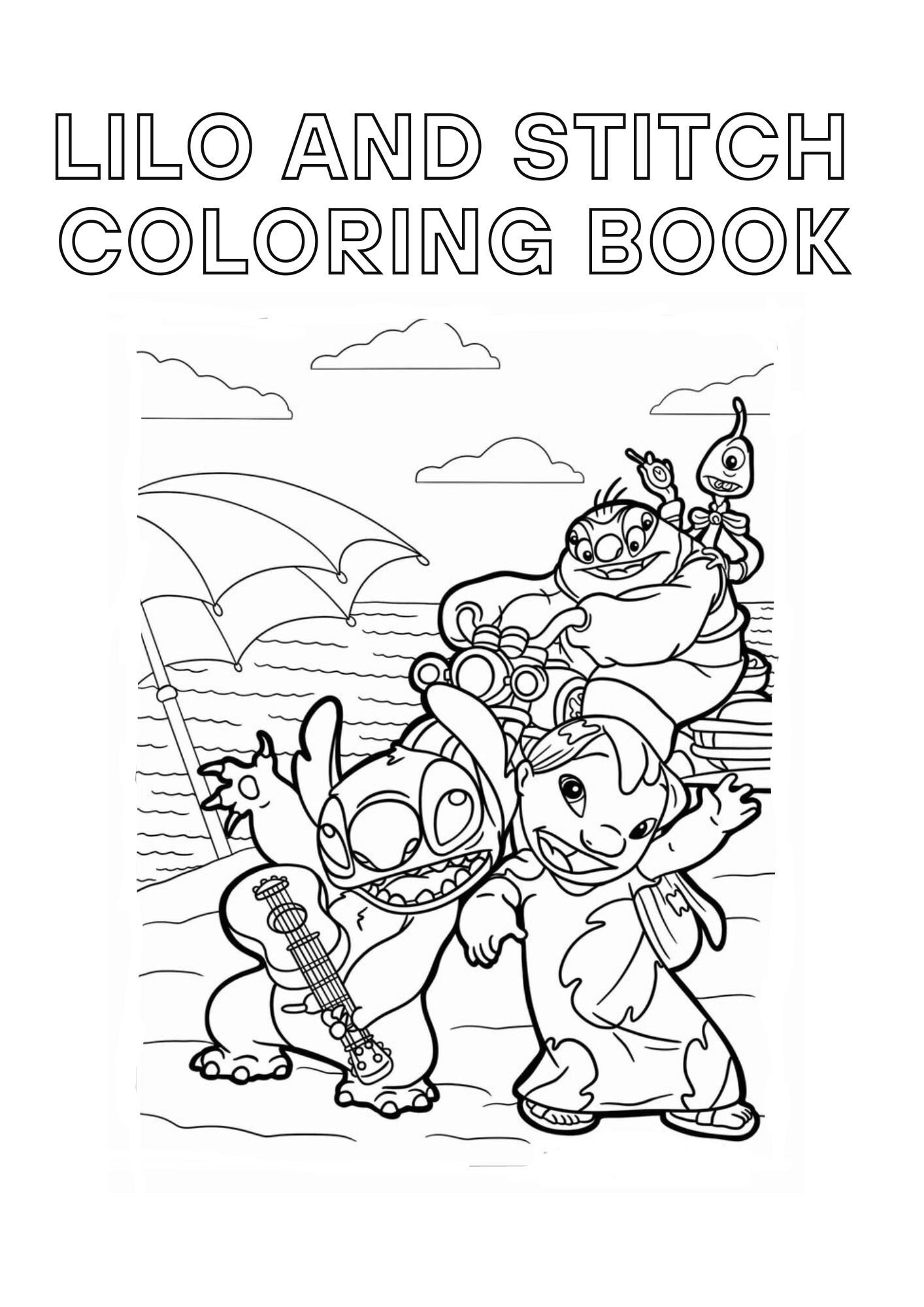 154+ Stitch Coloring Printable 138