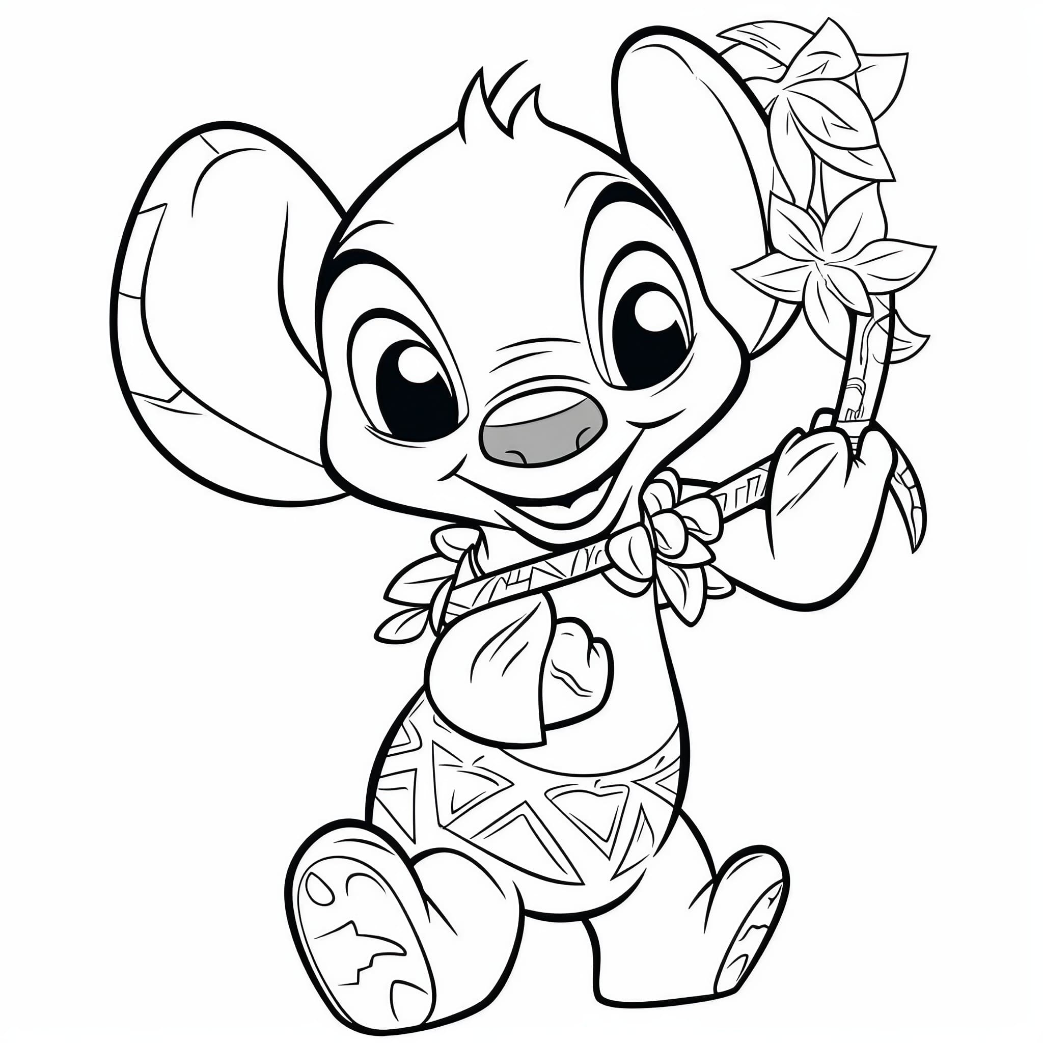 154+ Stitch Coloring Printable 141