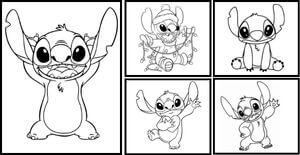 154+ Stitch Coloring Printable 2