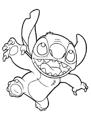 154+ Stitch Coloring Printable 35