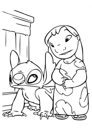 154+ Stitch Coloring Printable 37