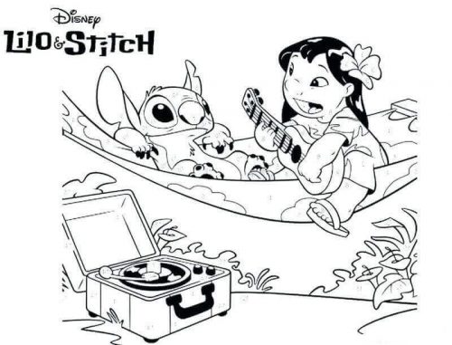 154+ Stitch Coloring Printable 48