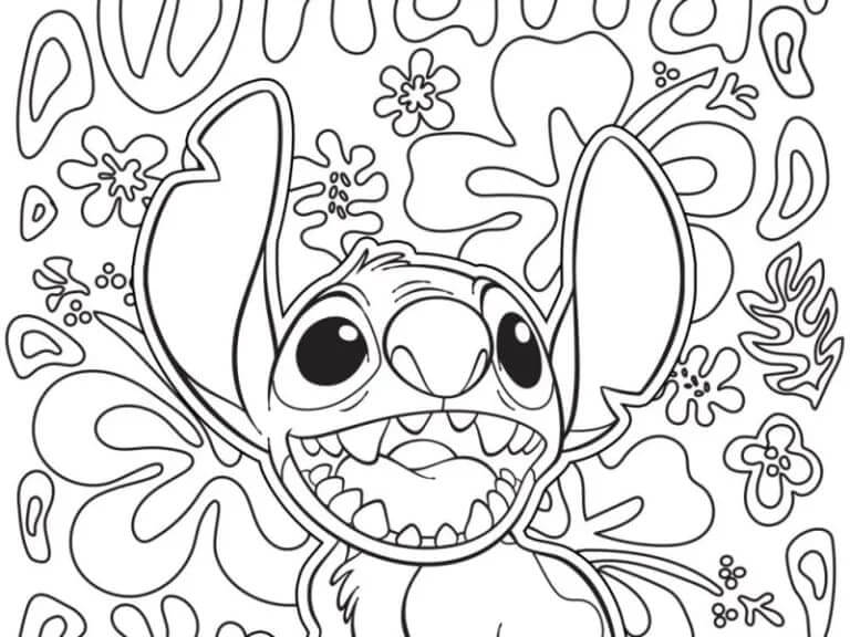 154+ Stitch Coloring Printable 58