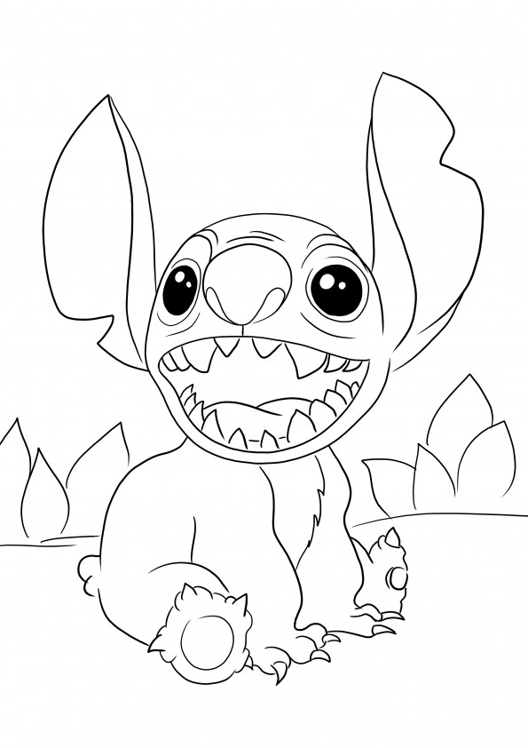 154+ Stitch Coloring Printable 63