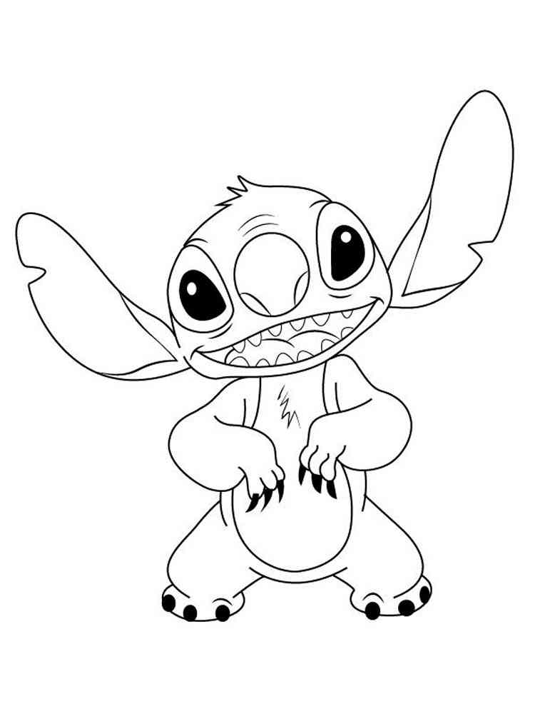 154+ Stitch Coloring Printable 75